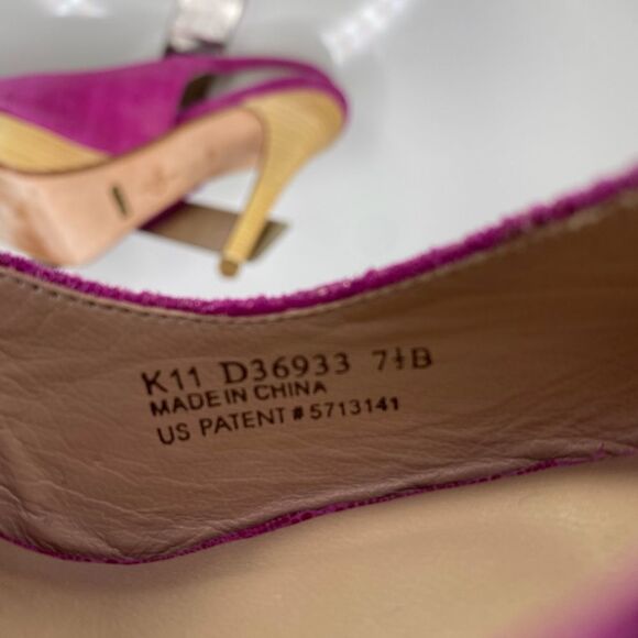 Cole Haan Pink Suede Peep Toe Sandal Size 7,5